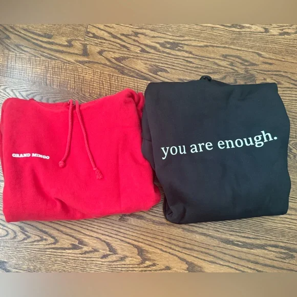 Hoodie sweatshirt Keep the kids safe Black Grand Mingo You are enough Red XL - Picture 3 of 13